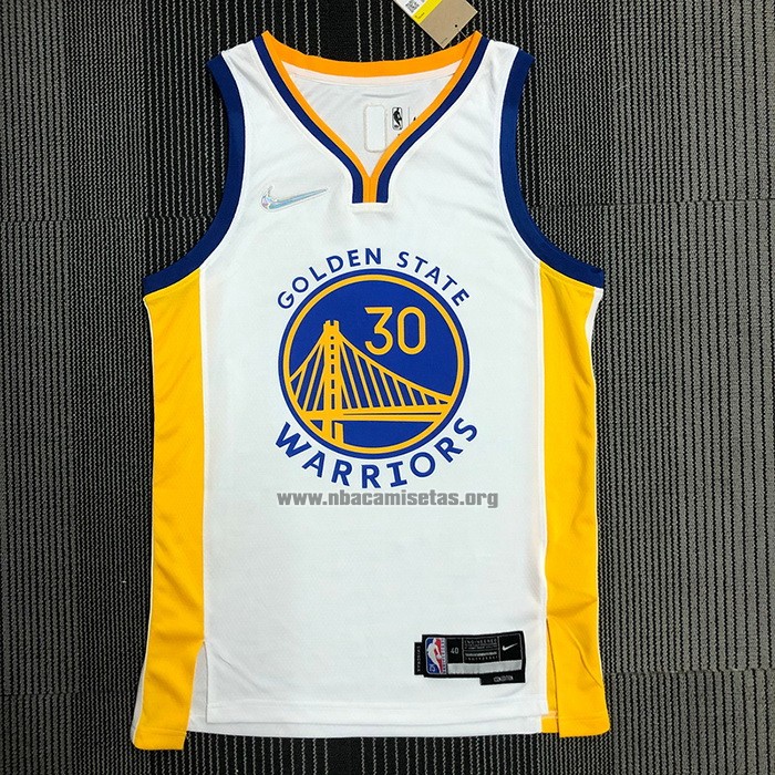 Camiseta Golden State Warriors Stephen Curry 2974th 3 Points Blanco